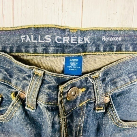 Falls Creek Men’s Blue Straight Denim Jeans. - Picture 3 of 5